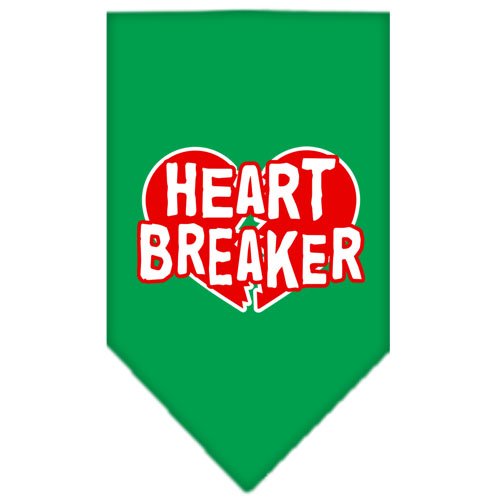 Heart Breaker Screen Print Bandana Emerald Green Small